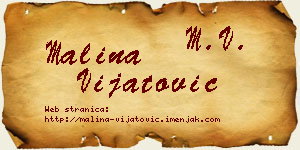 Malina Vijatović vizit kartica